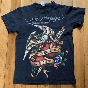 Ed Hardy Y2K rare Pierced Hearts tee